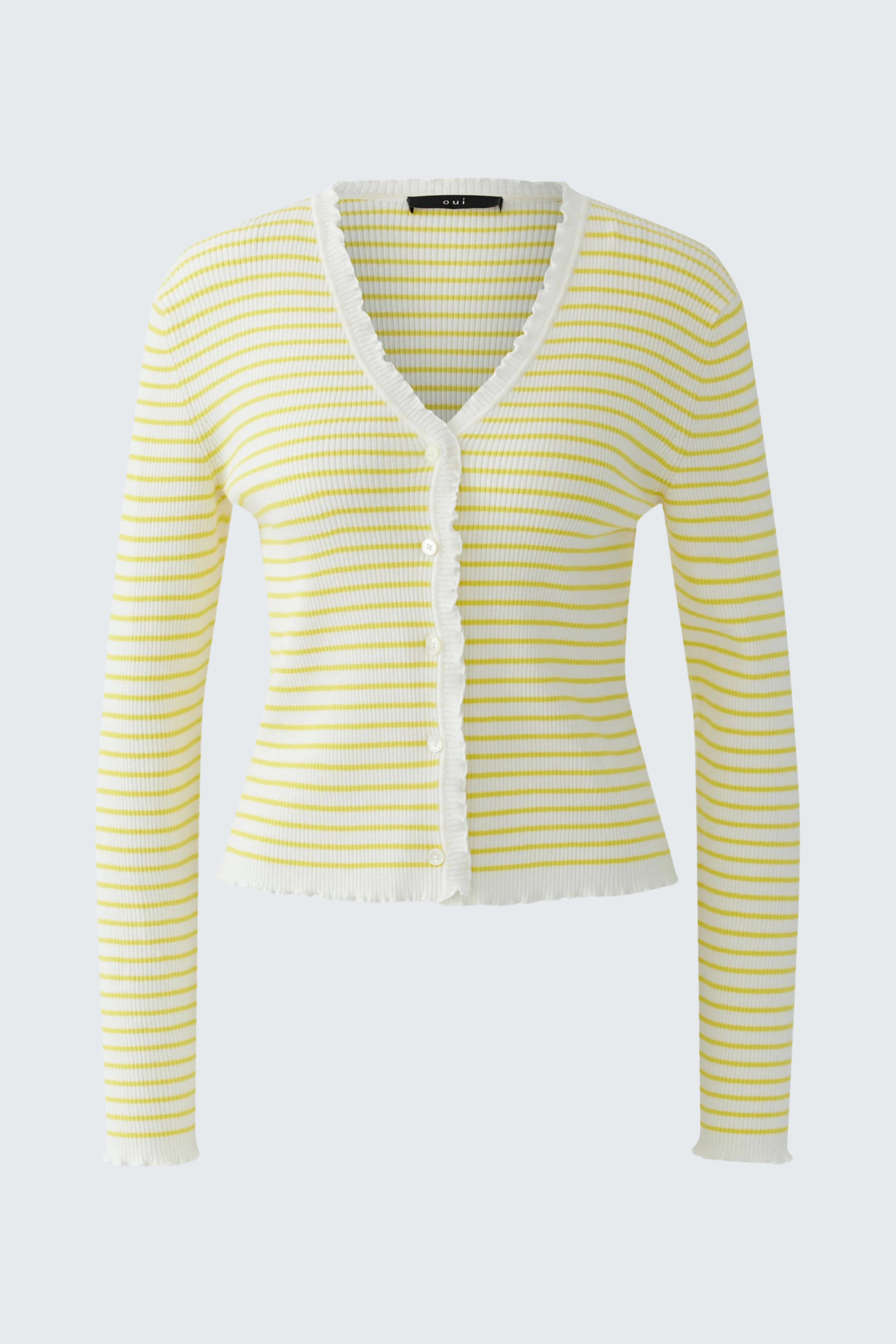 Strickjacke - white yellow