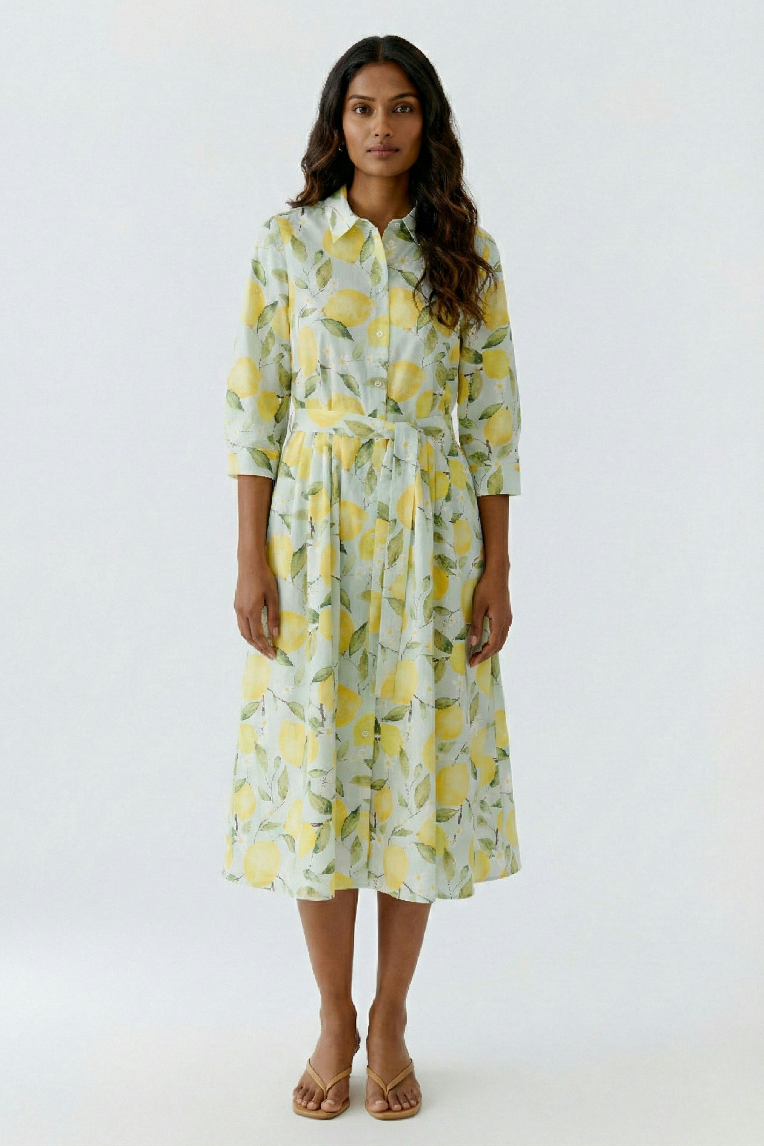slim fit dress slacks Green and Yellow Dress – DESIGNS BY NITA DHULIA main image 0