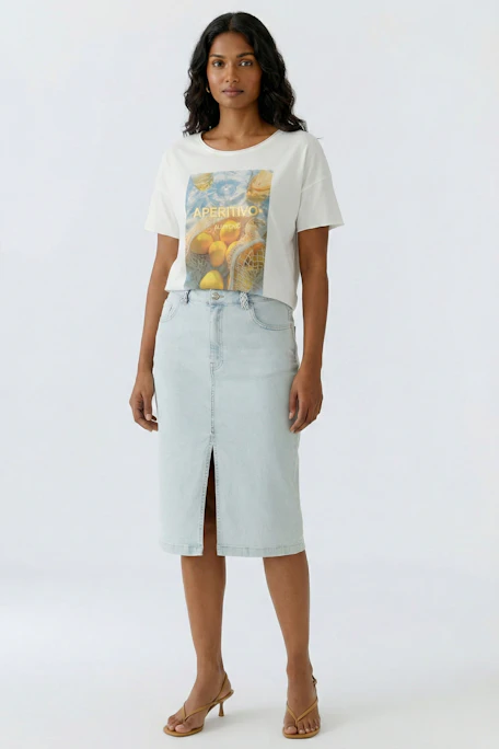Denim skirt - lightblue denim