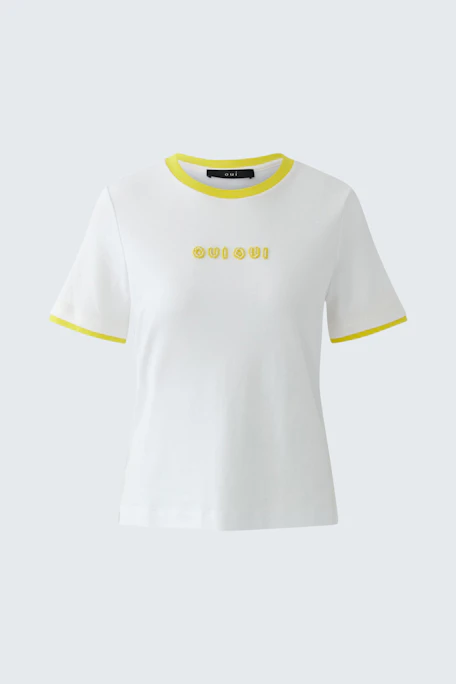 T-shirt - yellow white