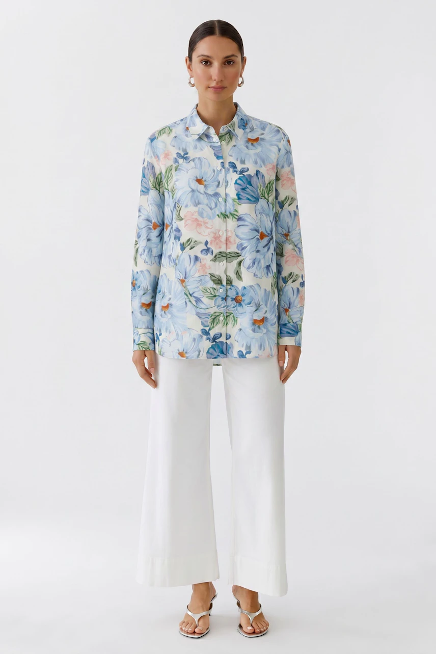 Bild 1 von Hemdbluse - blue white in blue white | Oui