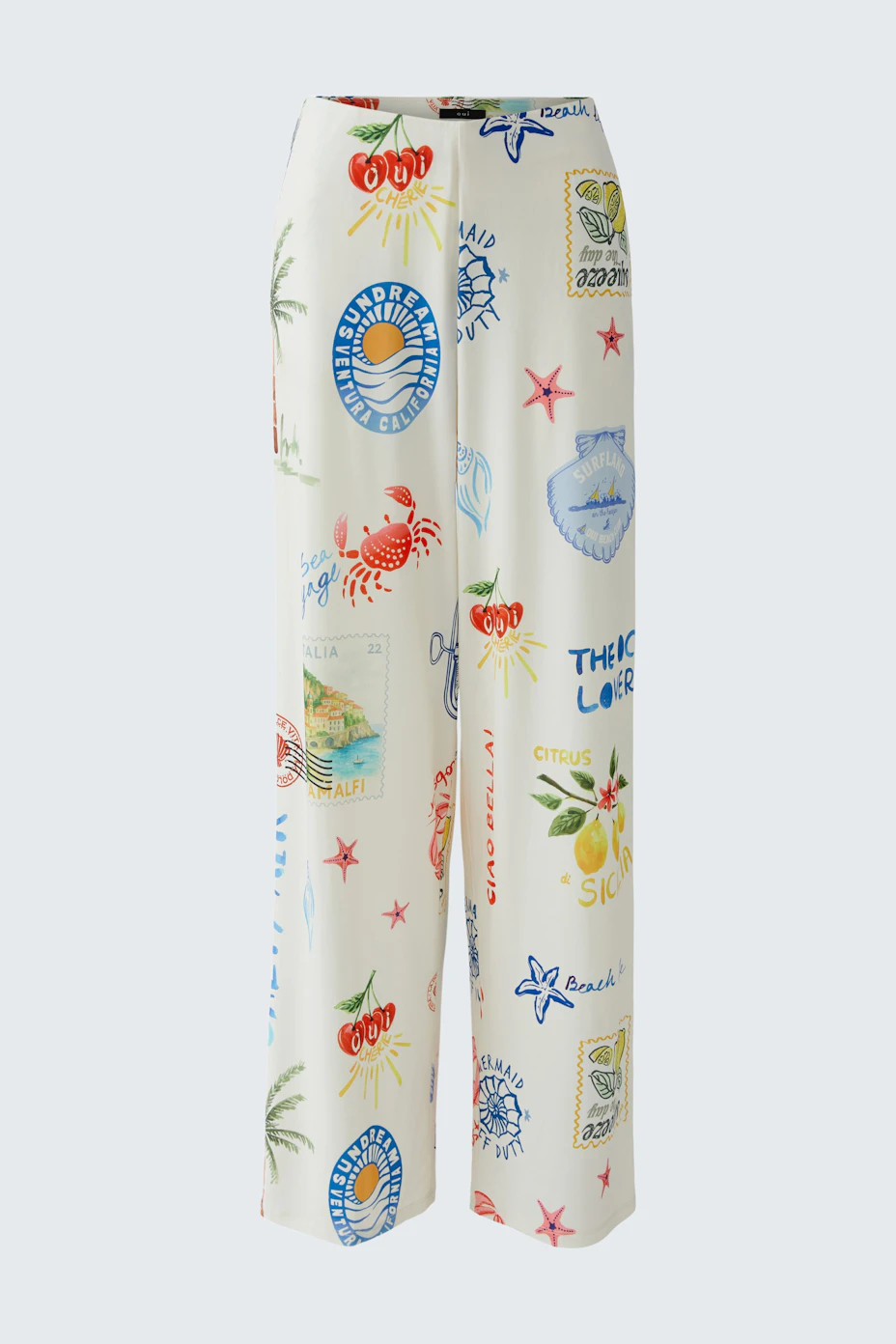 Colorful Marlene pants with playful prints, perfect for a vibrant and casual look.
