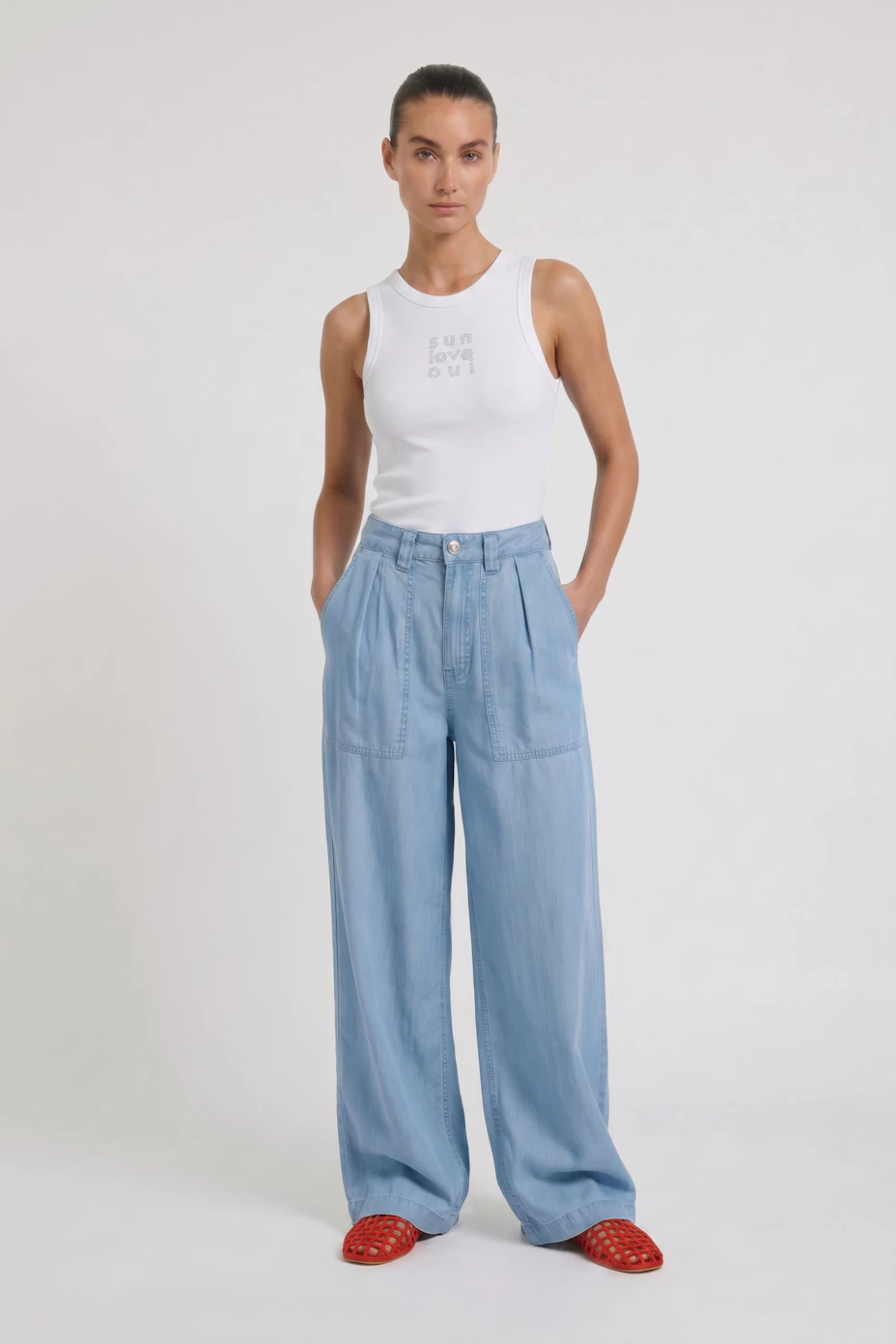 Pants - light blue denim