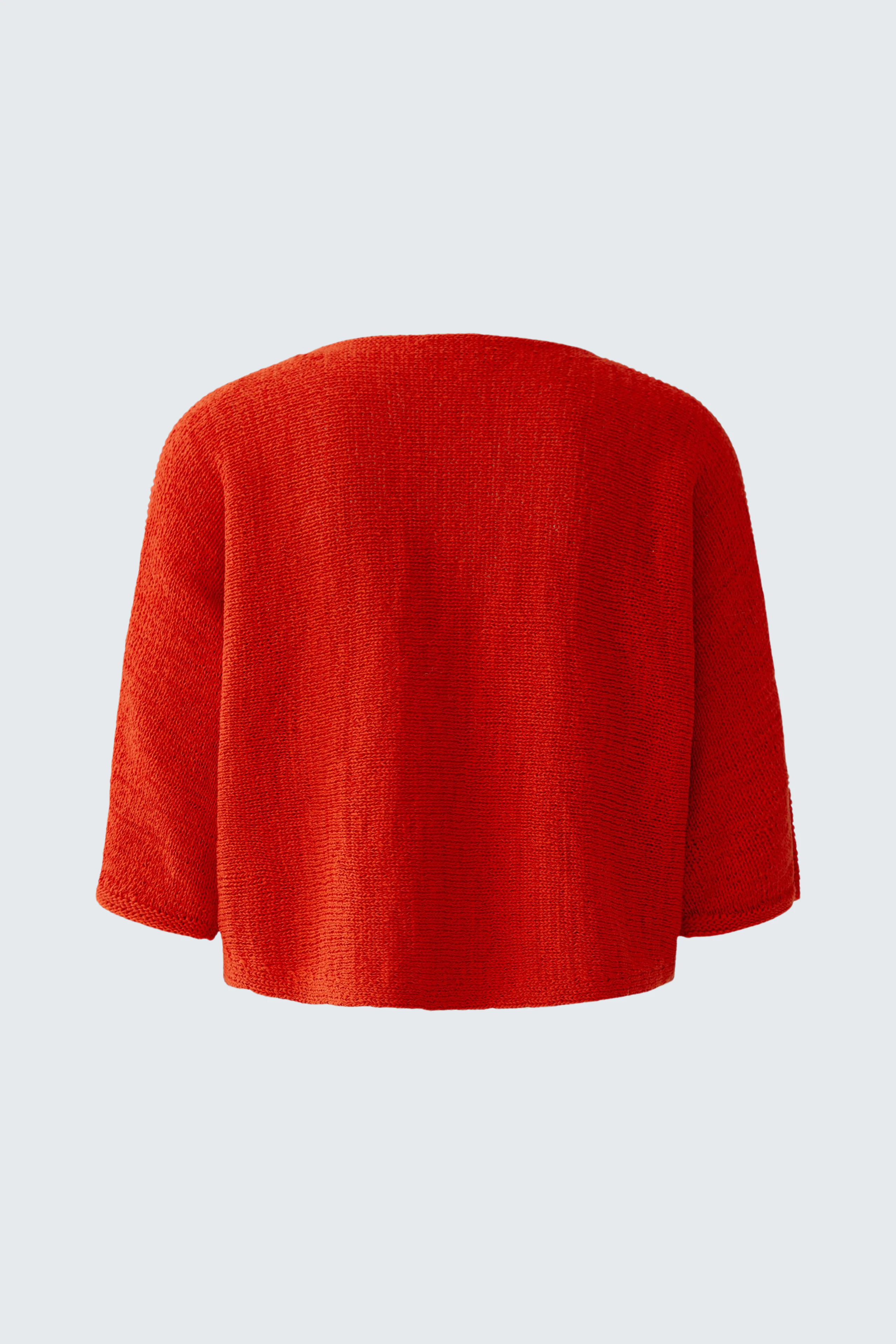 Roter Damen-Pullover: Weicher, lässiger Strickpullover ohne Model, ideal für einen bequemen Look.