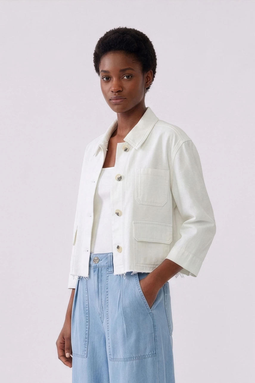 Bild 2 von Denim jacket - cloud dancer in cloud dancer | Oui
