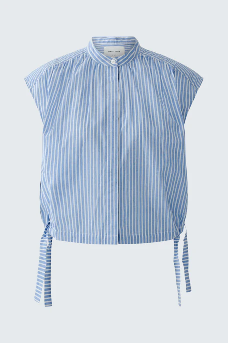 Bluse - lightblue white