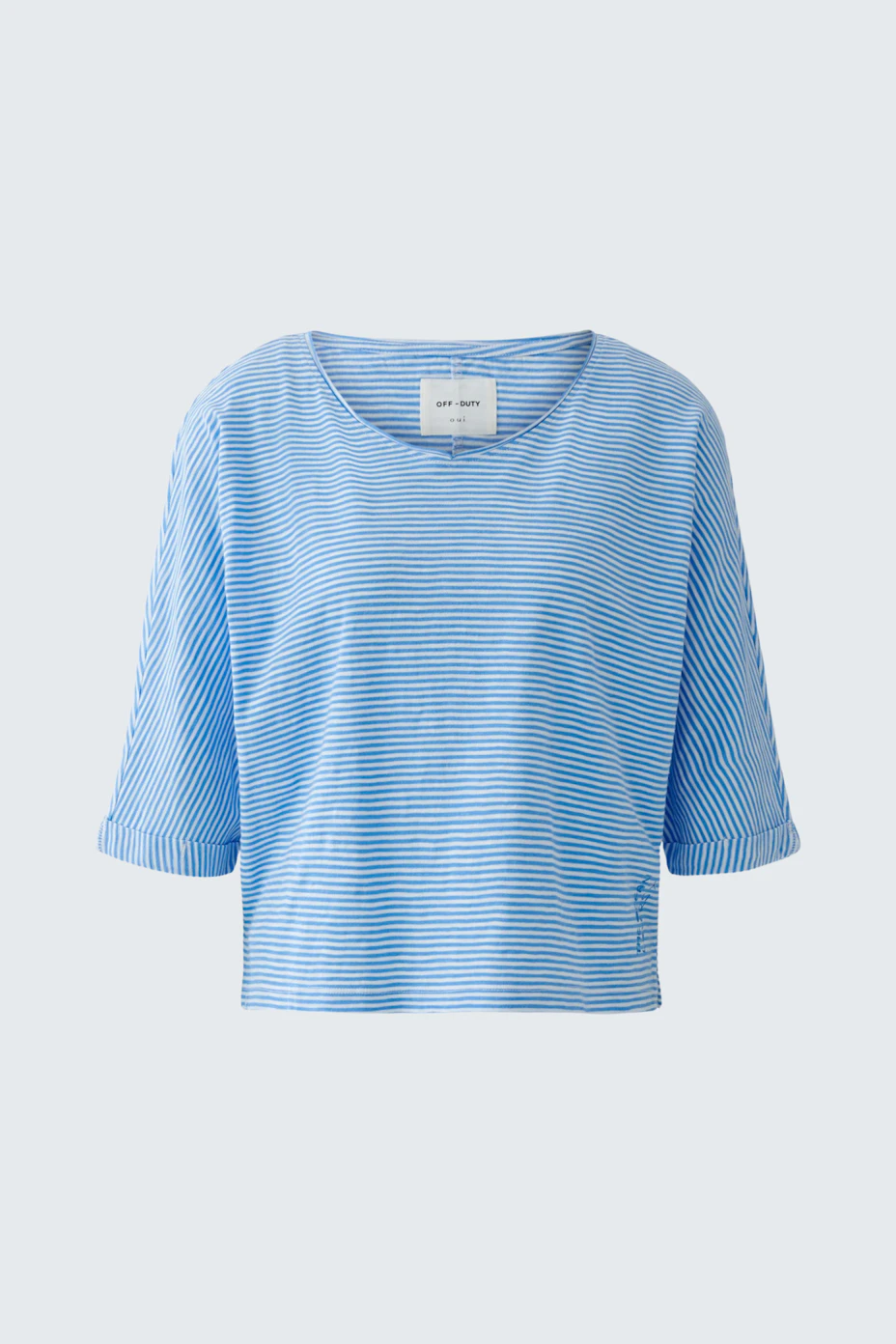T-Shirt - light blue white