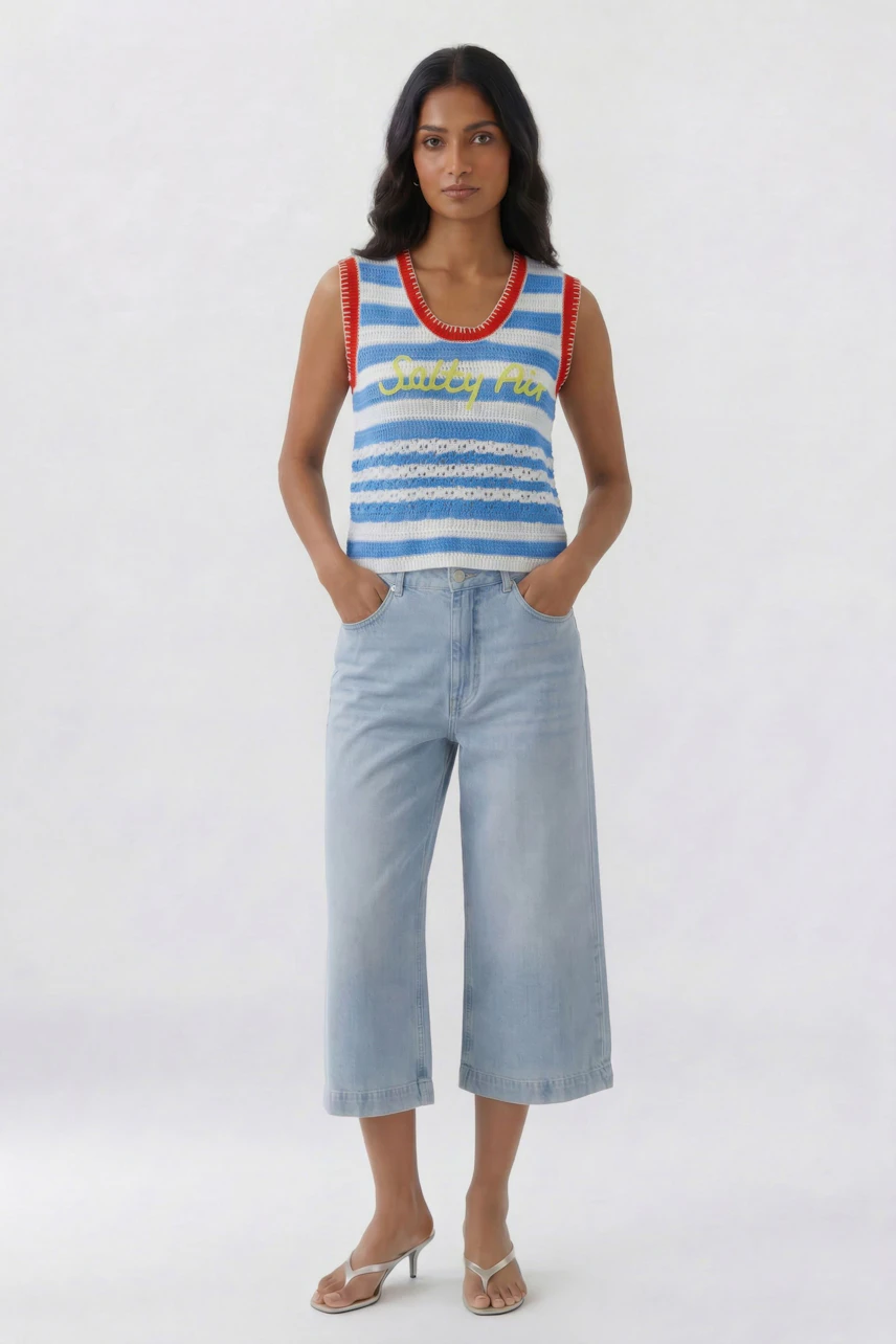 Bild 1 von Culotte - light blue denim in light blue denim | Oui