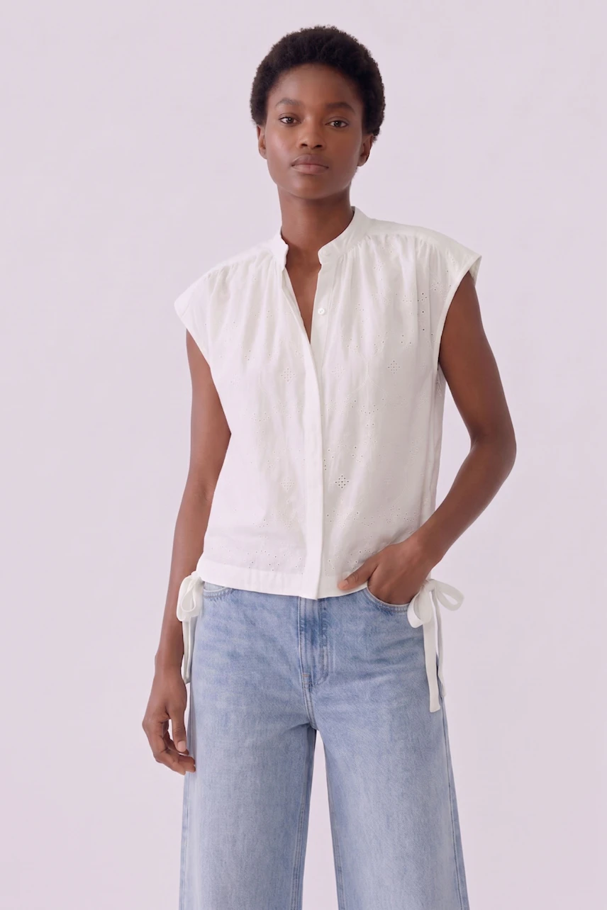 Bild 2 von Blouse - optic white in optic white | Oui