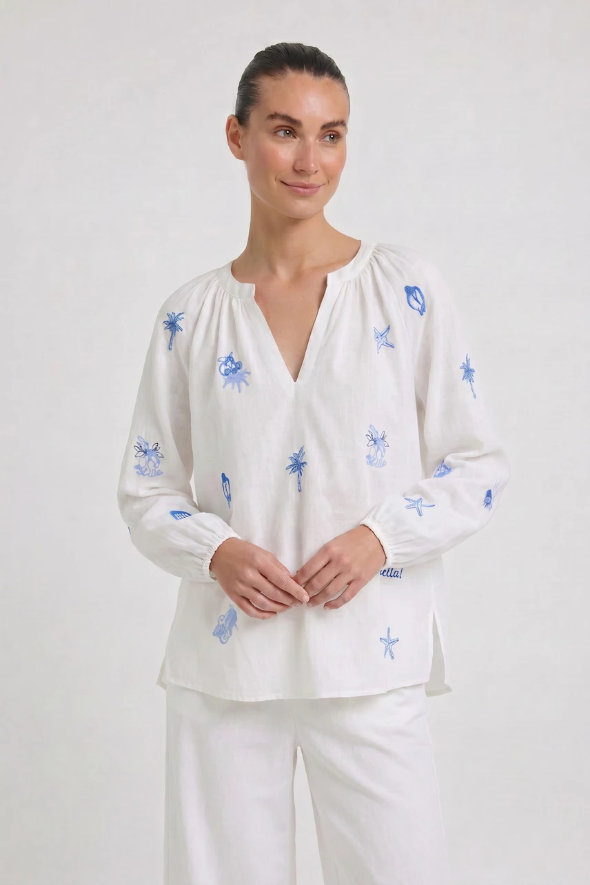 Bild 2 von Tunic - white blue in white blue | Oui