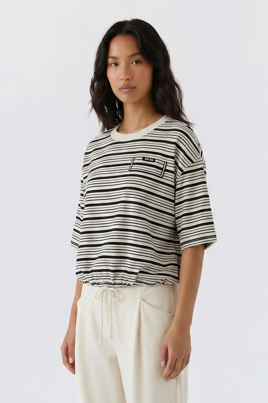 Bild 2 von T-Shirt - white black in white black | Oui