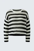 pullover - white black