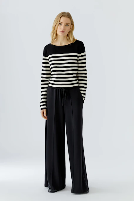 pullover - black offwhite
