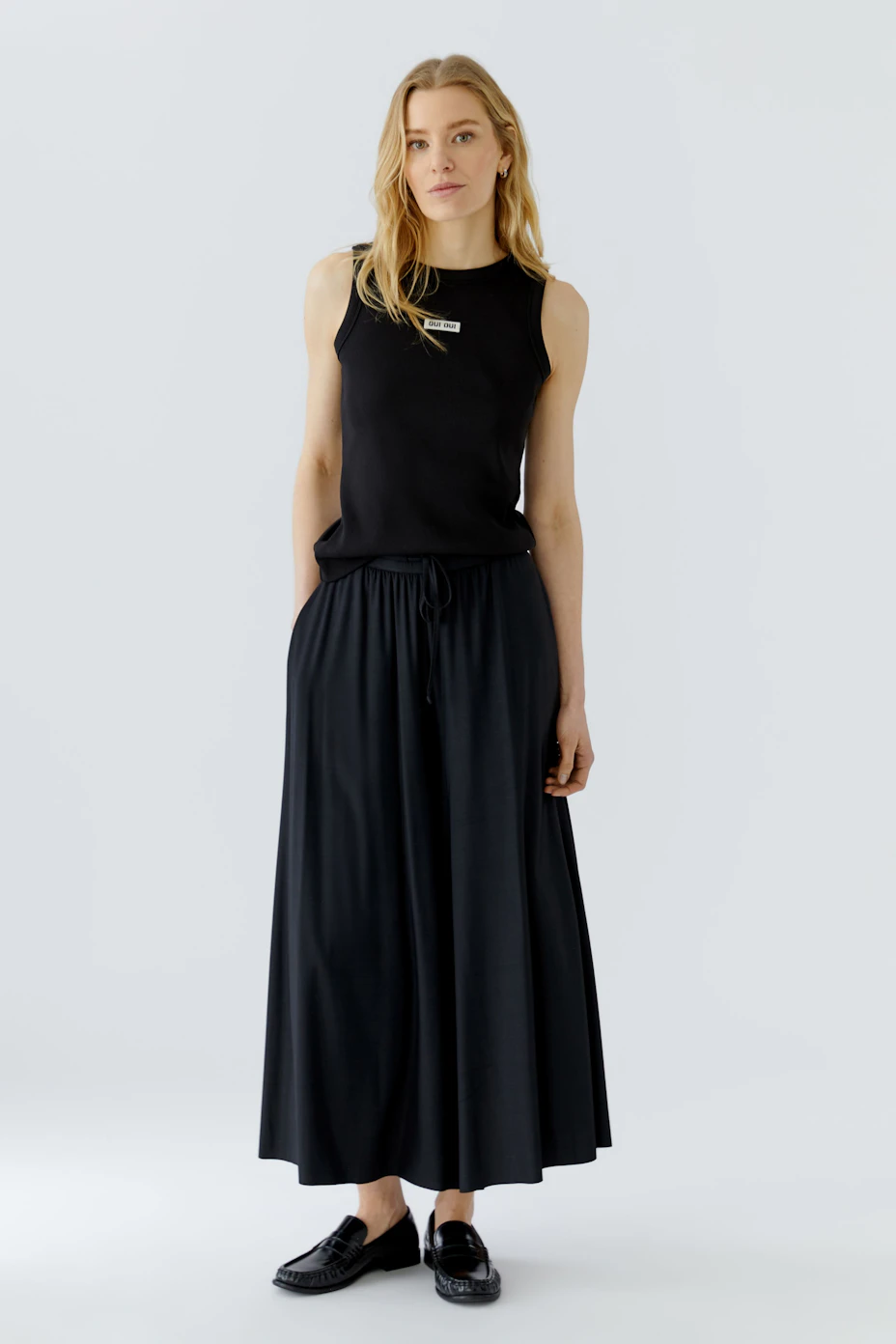 Trouser skirt - black