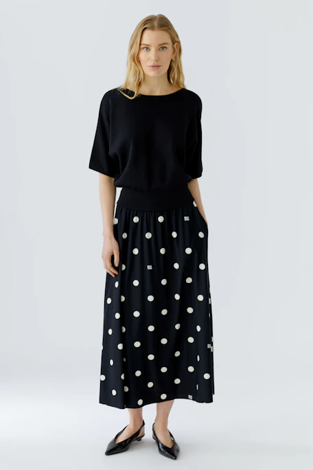 Maxi skirt - black offwhite