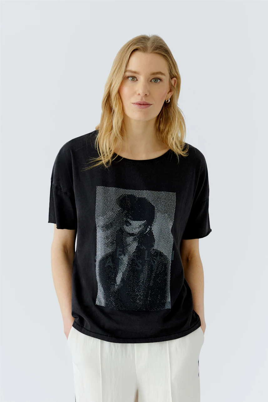 Bild 2 von T-Shirt - washed out black in washed out black | Oui
