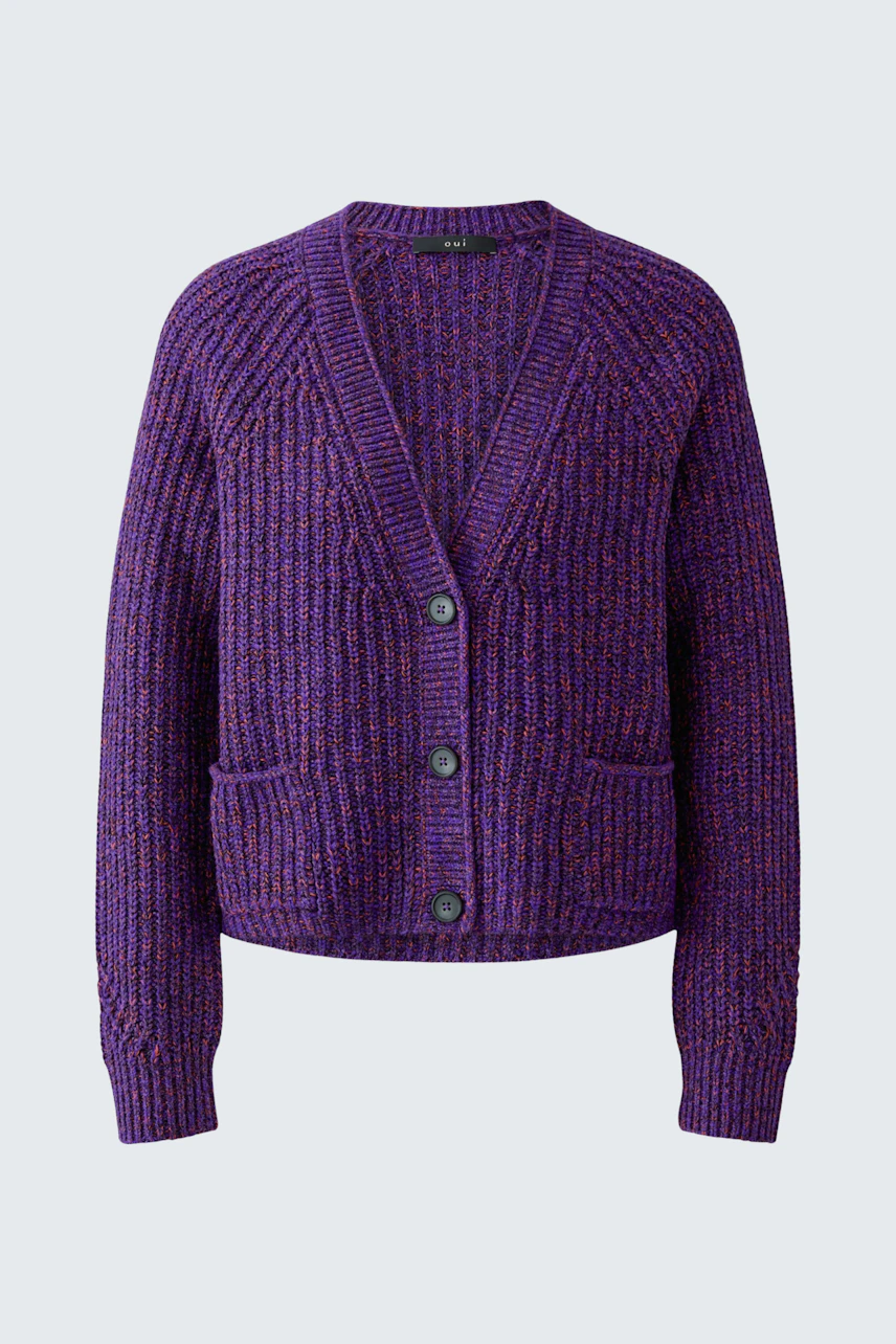 Image 4 of LAFONYA Cardigan - darkviolett orange in darkviolett orange | Oui