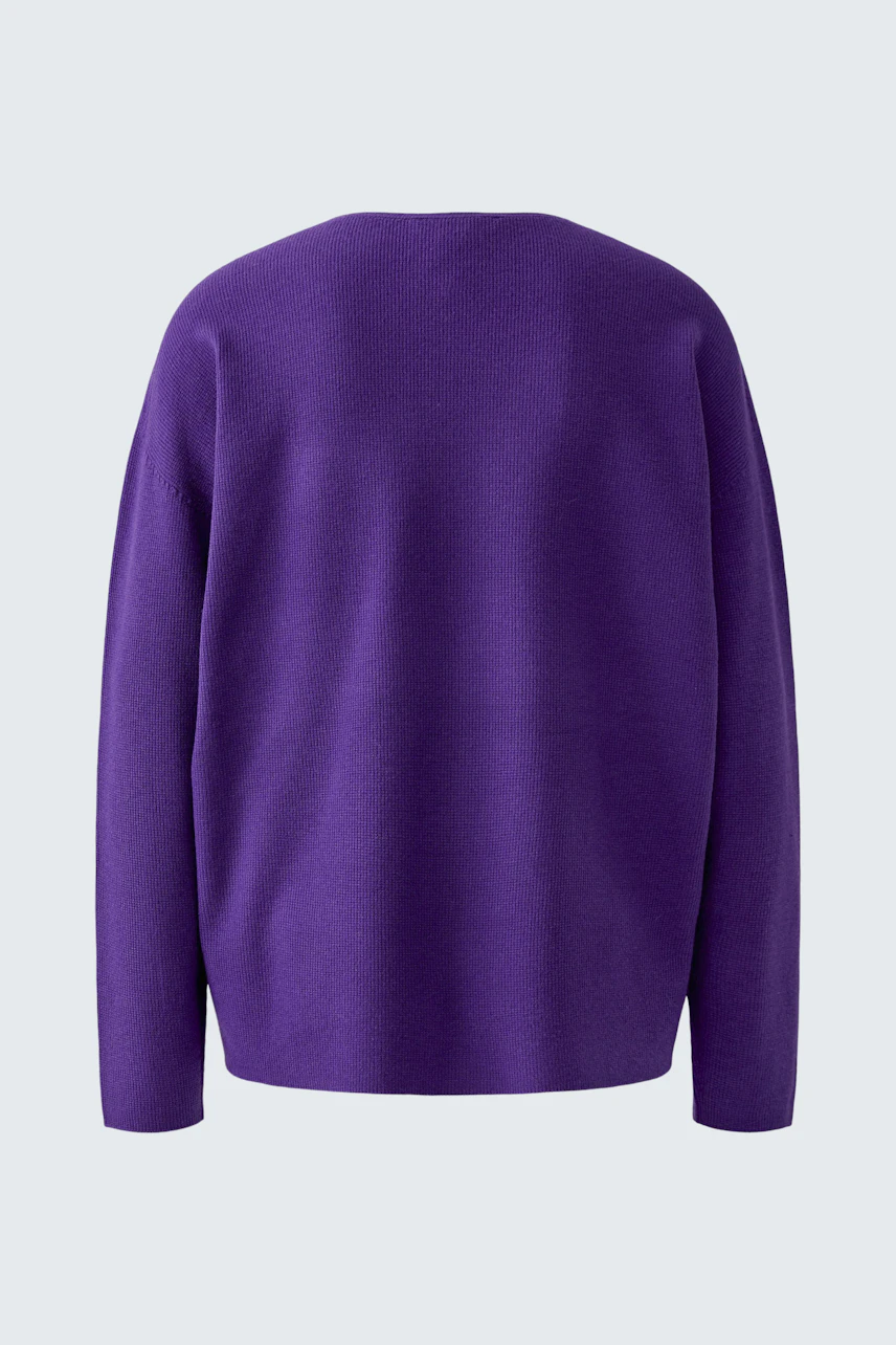 Vibrant purple pullover: Simple design, perfect for casual wear, shown without a model.