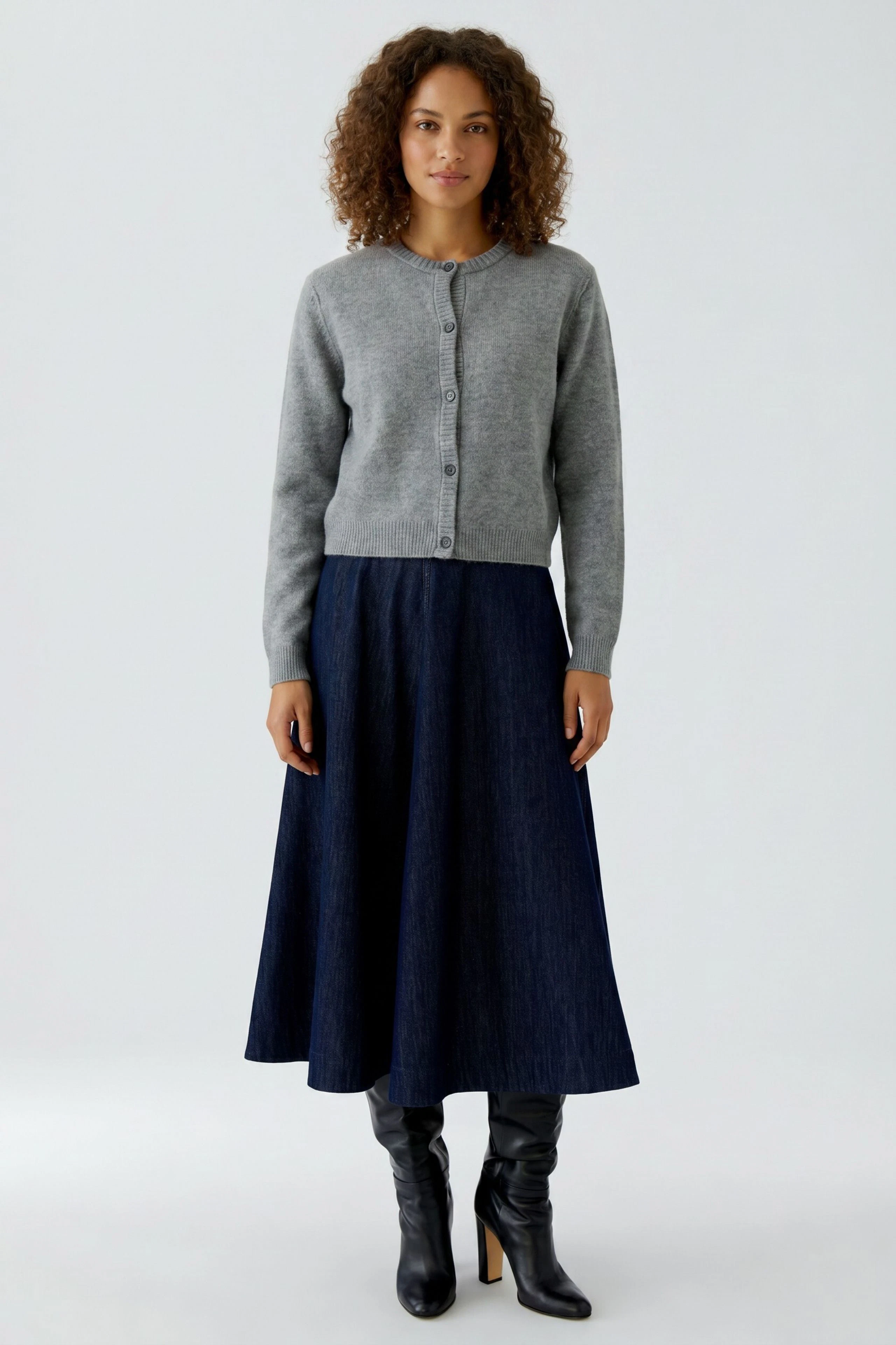 ILAYA Strickjacke - steel grey