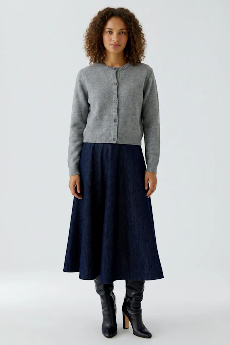 ILAYA Knitted cardigan - steel grey
