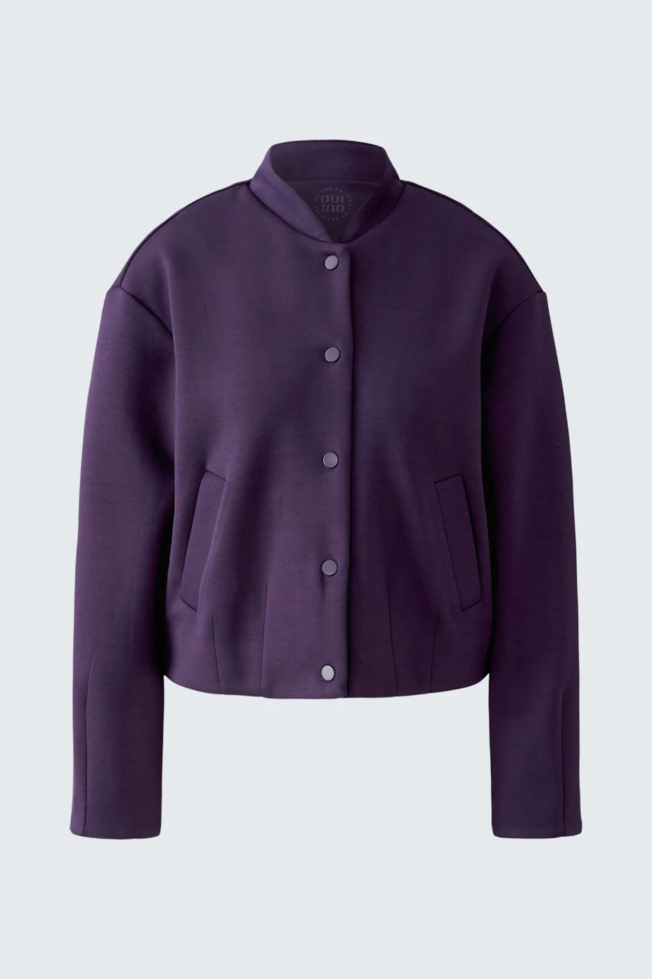 Casual women's blouson: Purple blouson with button closure and pockets, perfect for a relaxed look.