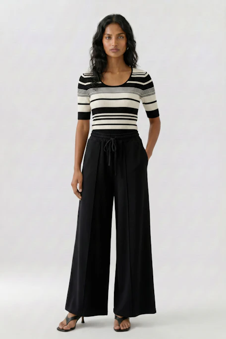 Pullover - black offwhite