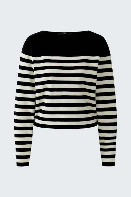 pullover - black offwhite