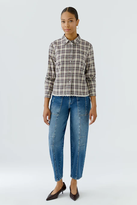 Shirt blouse - white blue