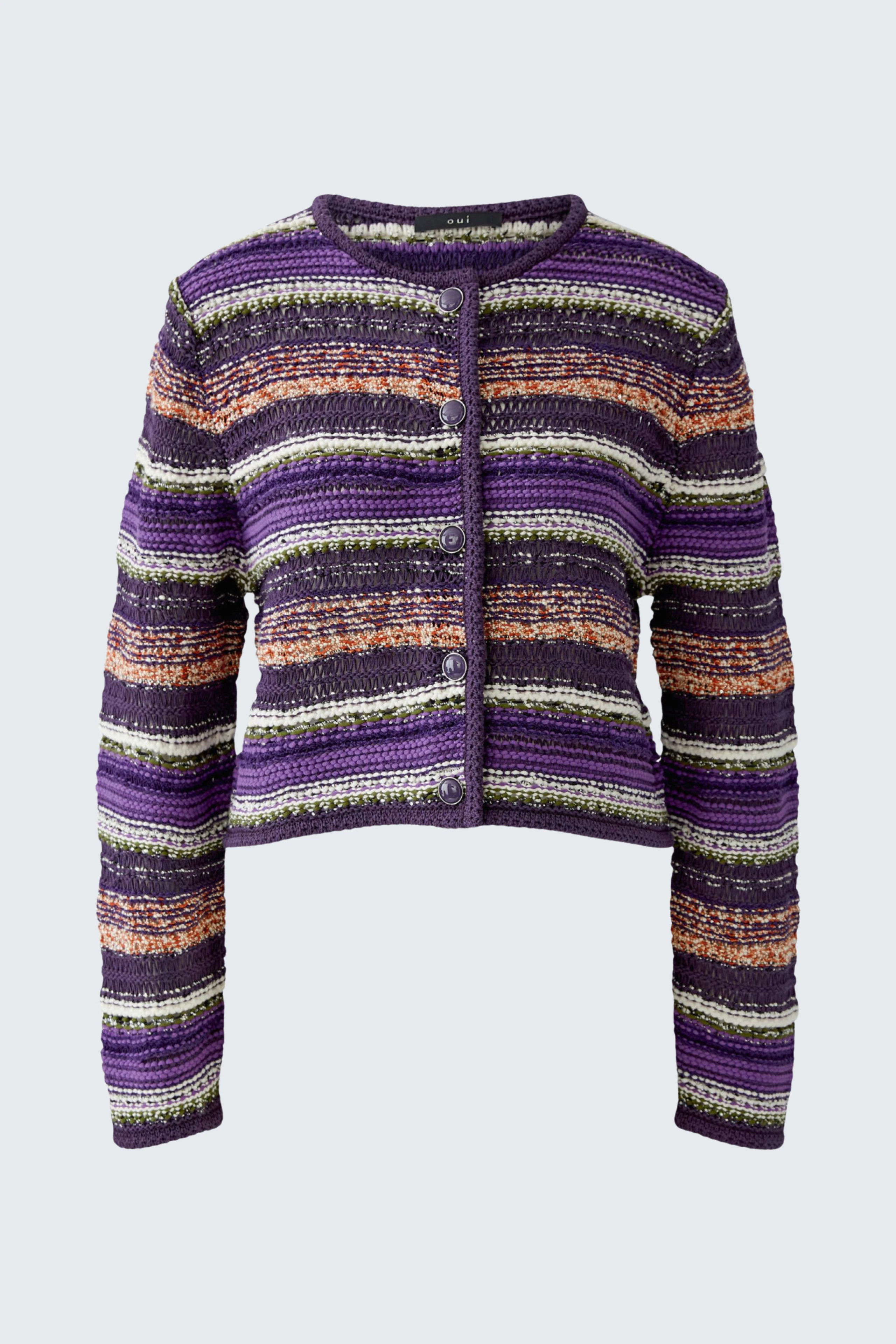 Cardigan - darkviolett orange