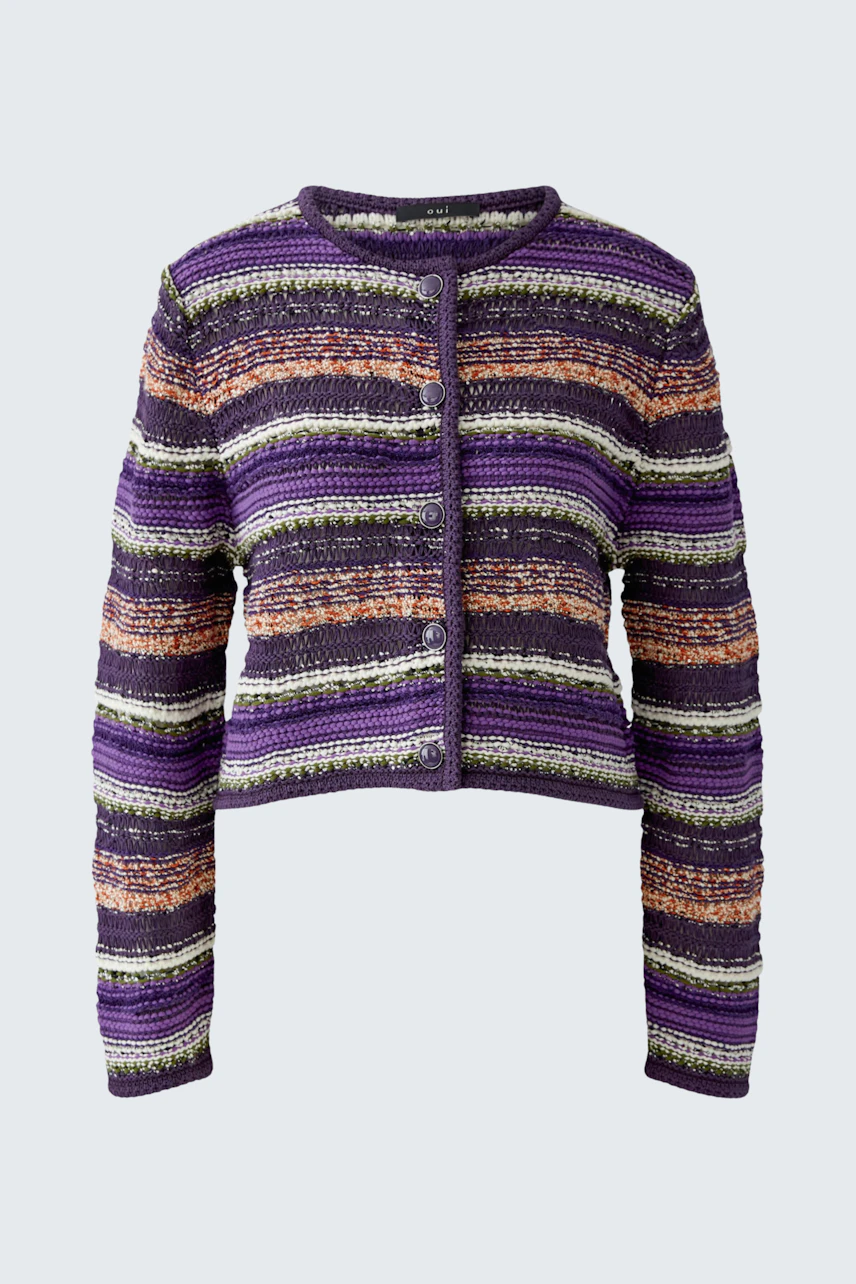 Image 6 of Cardigan - darkviolett orange in darkviolett orange | Oui