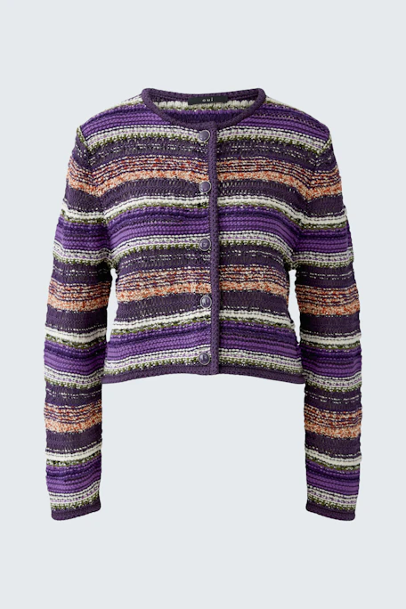 Cardigan - darkviolett orange