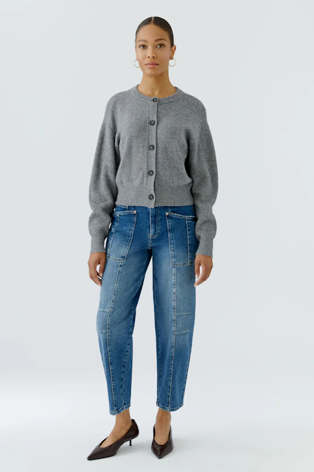 Knit jacket - Taupe Melange