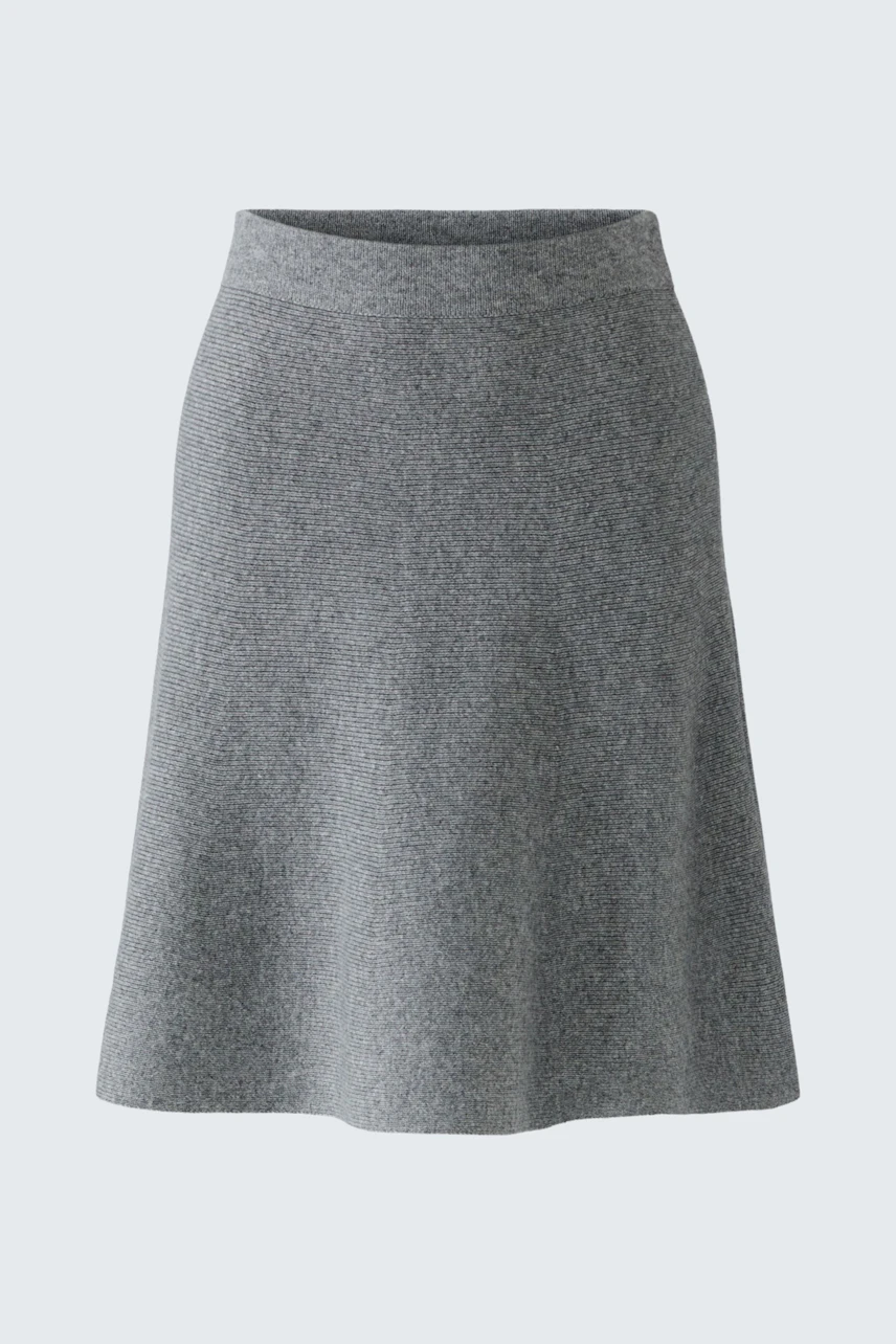 Image 5 of Knitted skirt - steel grey in steel grey | Oui