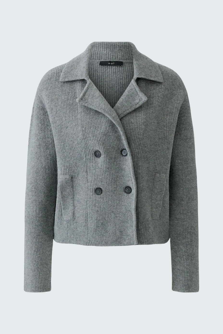 Strickjacke - steel grey