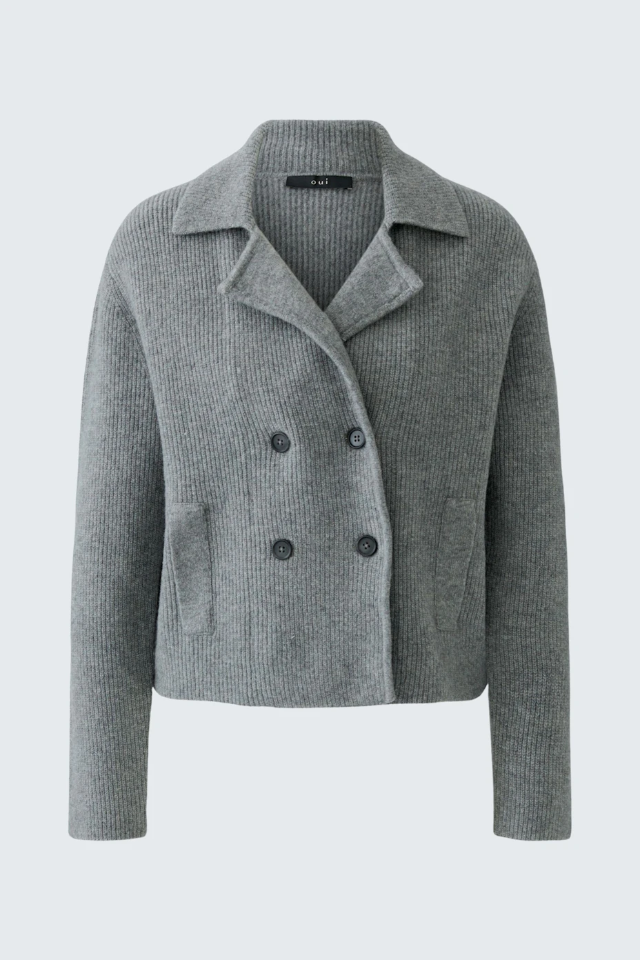 Knit jacket - steel grey