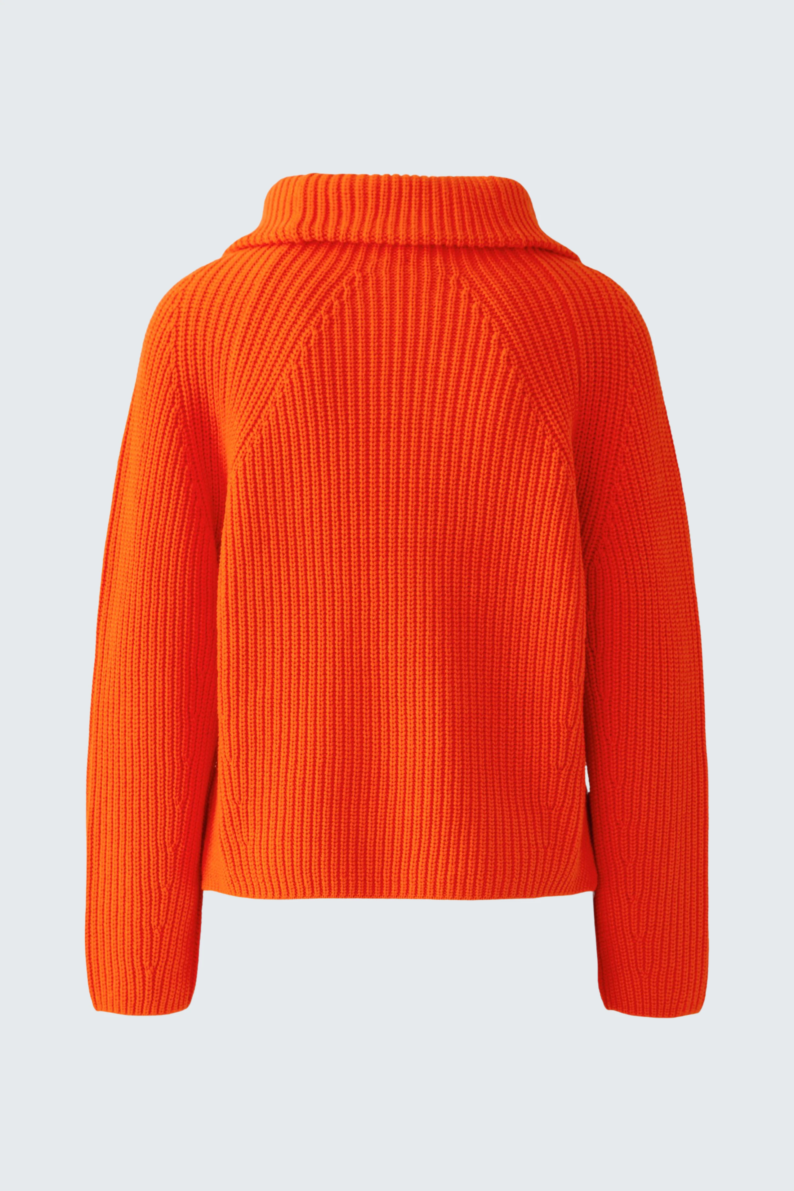 Bright orange pullover: Cozy ribbed knit with a relaxed fit, perfect for casual wear.