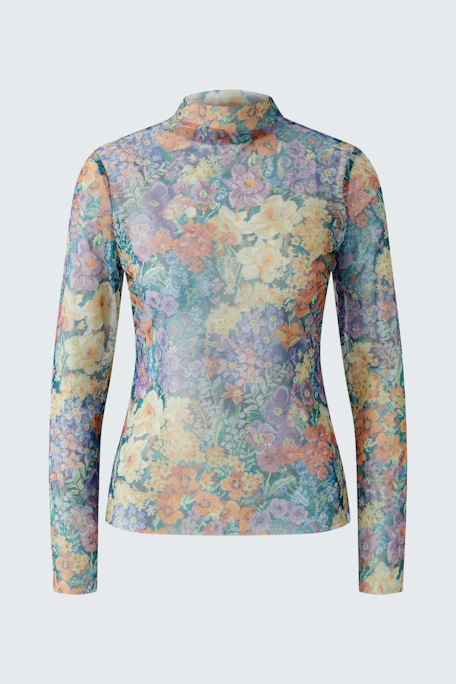 Buntes Langarmshirt mit floralem Muster. Ideal für einen frischen, modischen Look.