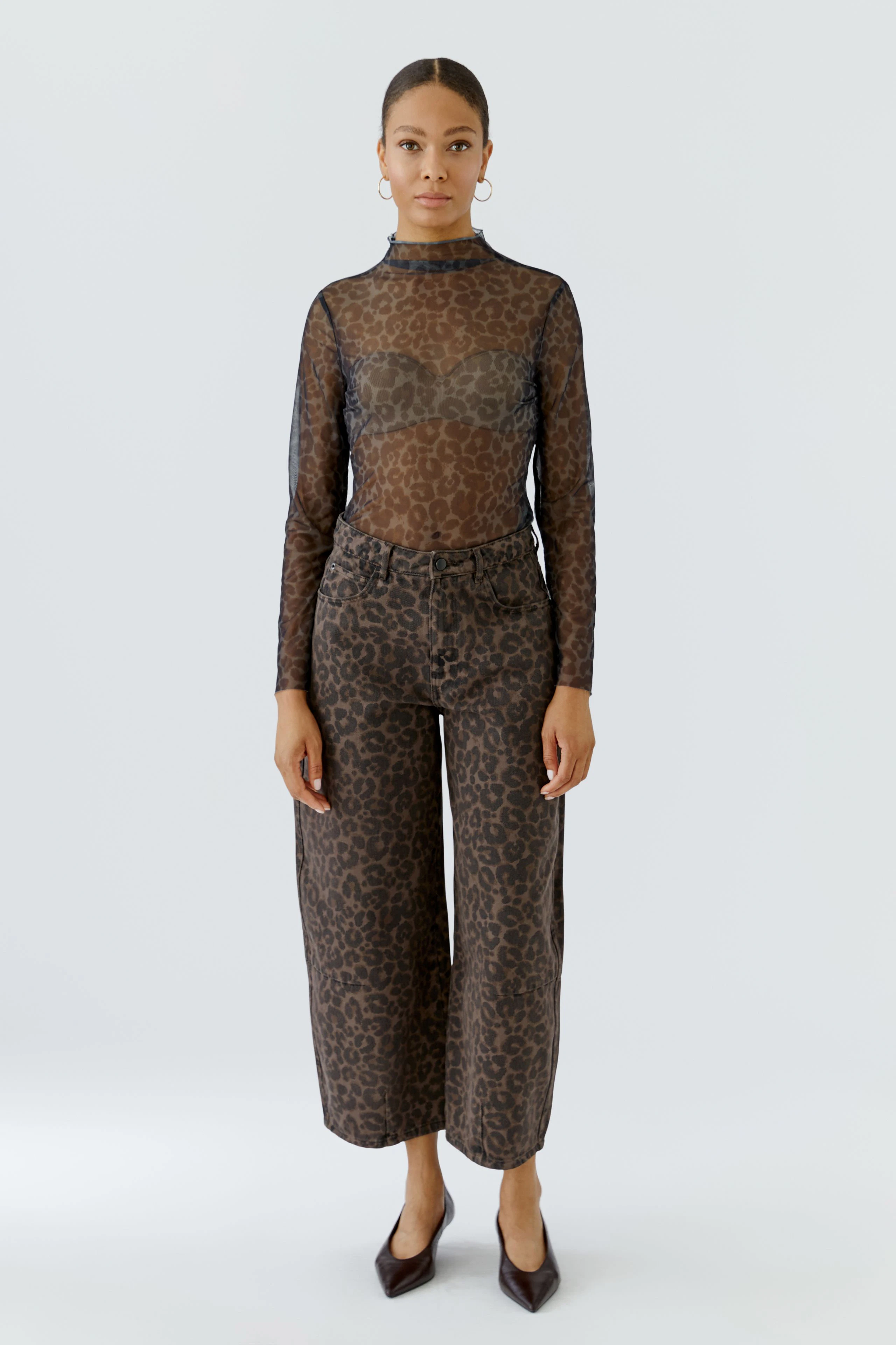 Long-sleeved shirt - darkblue camel