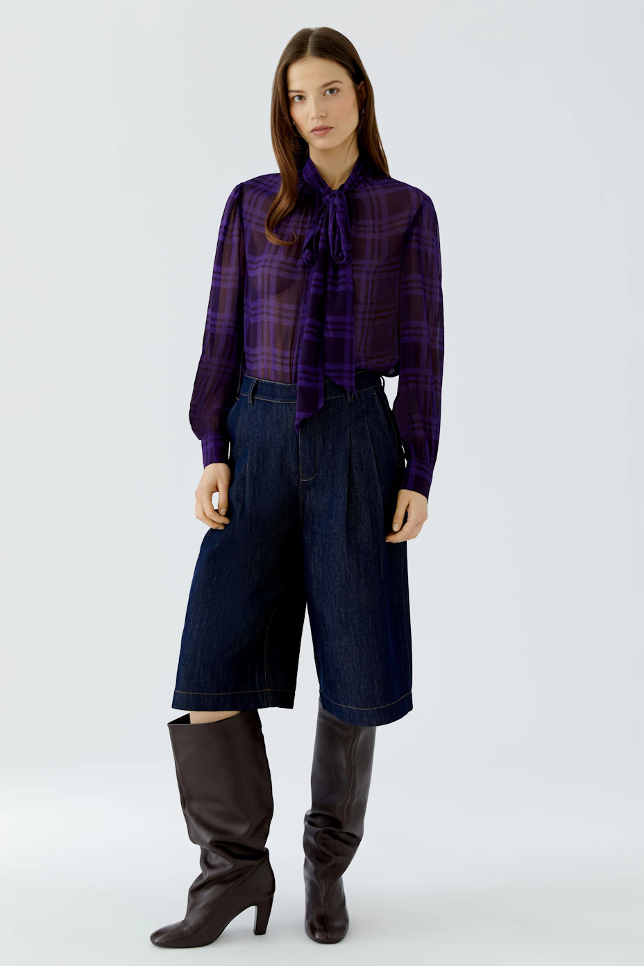 Lace blouse - dark violett violett
