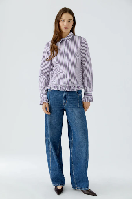 Shirt blouse - white blue