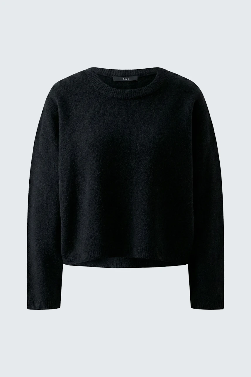 Bequemer Damen-Pullover in Schwarz mit lässigem Schnitt und weichem Material.