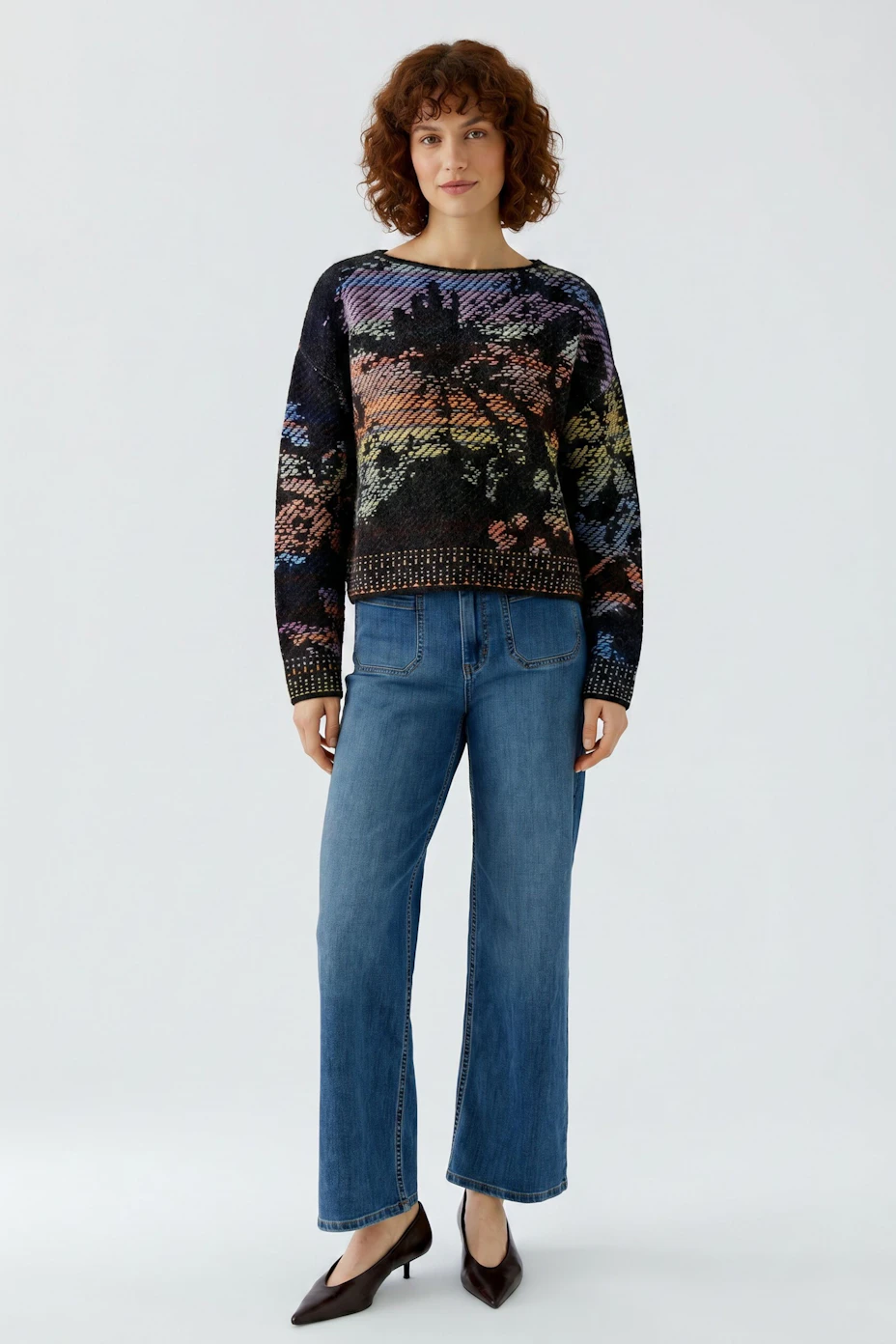 Pullover - lilac yellow