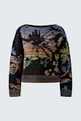 Pullover - lilac yellow