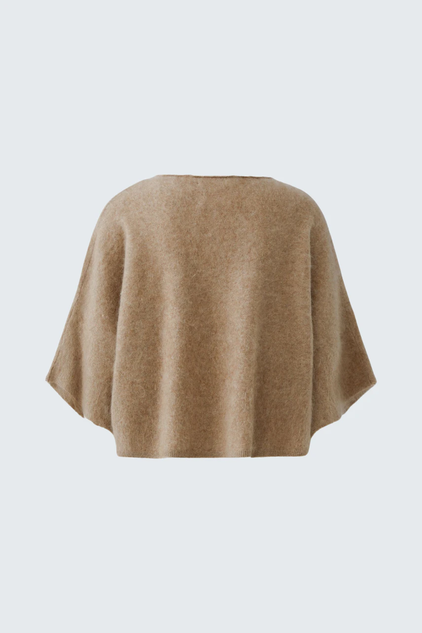Beiger Damen-Pullover: Weicher, weiter Schnitt ohne Model, ideal für lässigen Komfort.