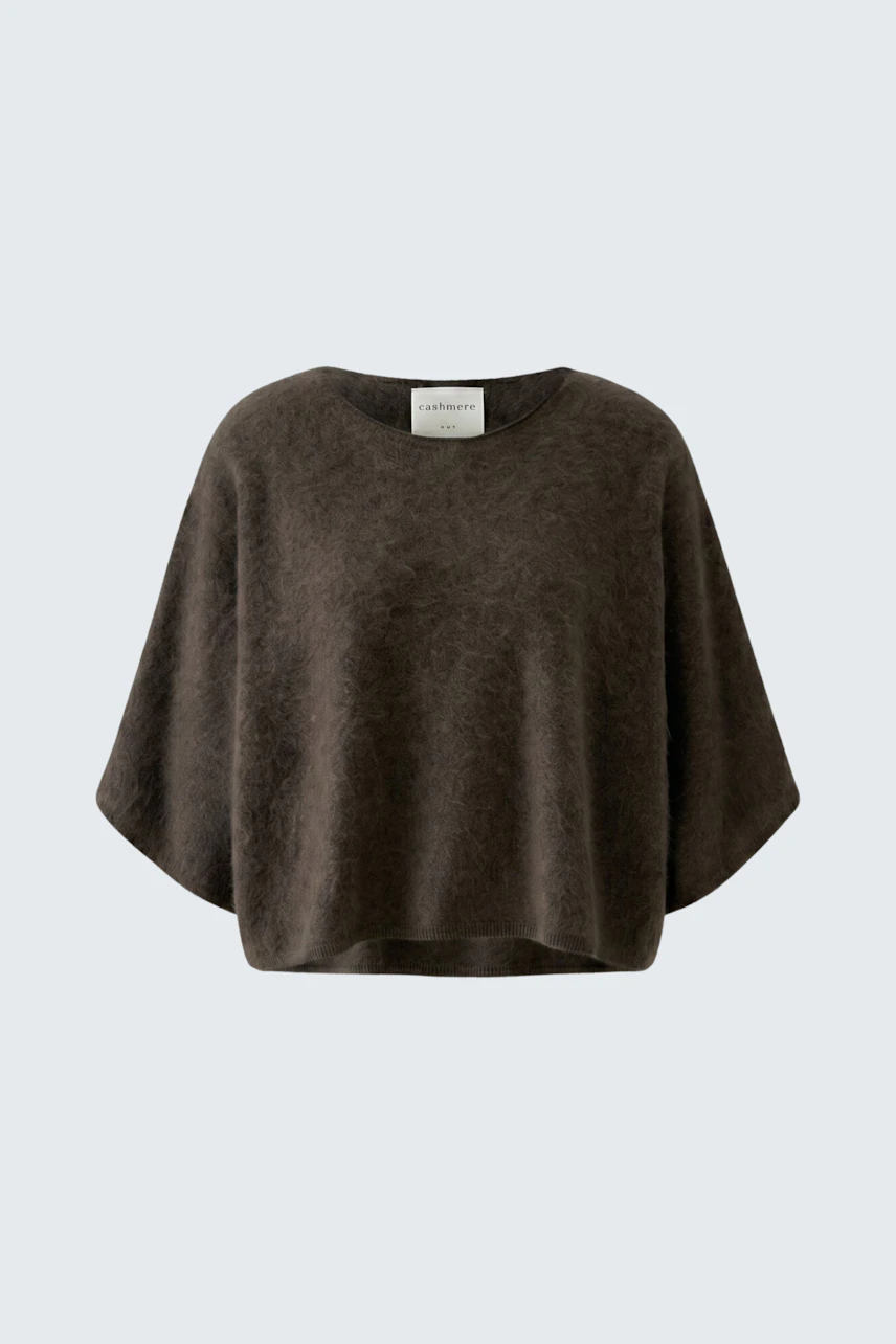 Kuscheliger Damen-Pullover: Weicher, brauner Pullover ohne Model, ideal für gemütliche Tage.