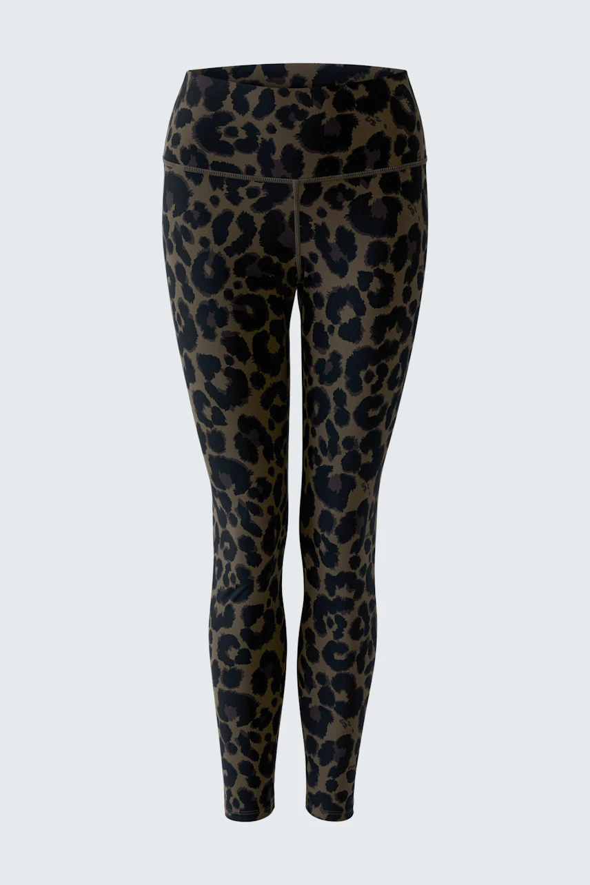 Leopard-Leggings: Eng anliegende Leggings mit wildem Leopardenmuster, perfekt für einen modischen Auftritt.
