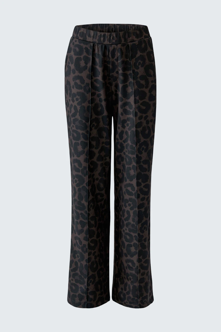 Weite Damen-Hose mit Leopardenmuster, ideal für einen lässigen Look.