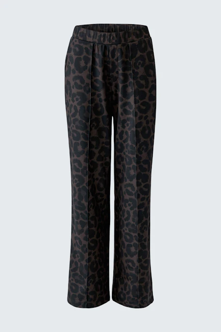 Weite Damen-Hose mit Leopardenmuster, ideal für einen lässigen Look.