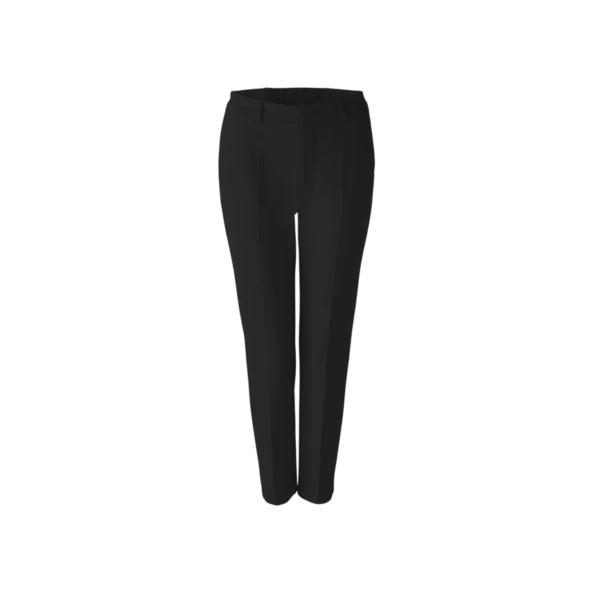 Schlichte Damen-Hose in Schwarz mit geradem Schnitt und praktischen Taschen.