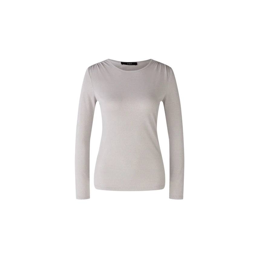 Image 7 of Long-sleeved shirt - light grey in light grey | Oui